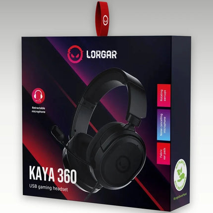 Lorgar Kaya 360 Usb Gaming Headset Black
