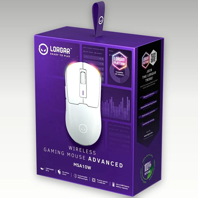 Lorgar Wireless Gaming Mouse Advanced Msa10W White