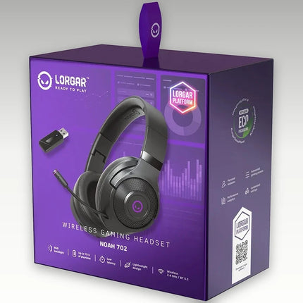 Lorgar Wireless Gaming Headset Noah 702 Black